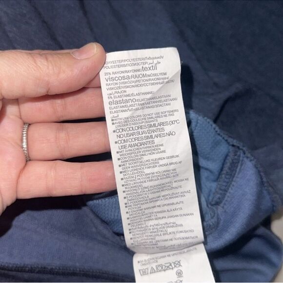 UA S Blue Light Blue Mesh Details Funnel Neck Pullover Sweatshirt Thumb Holes - Picture 15 of 15